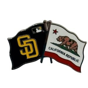 MLB San Diego Padres California Republic Flag Pin OS Multi Enamel Metal